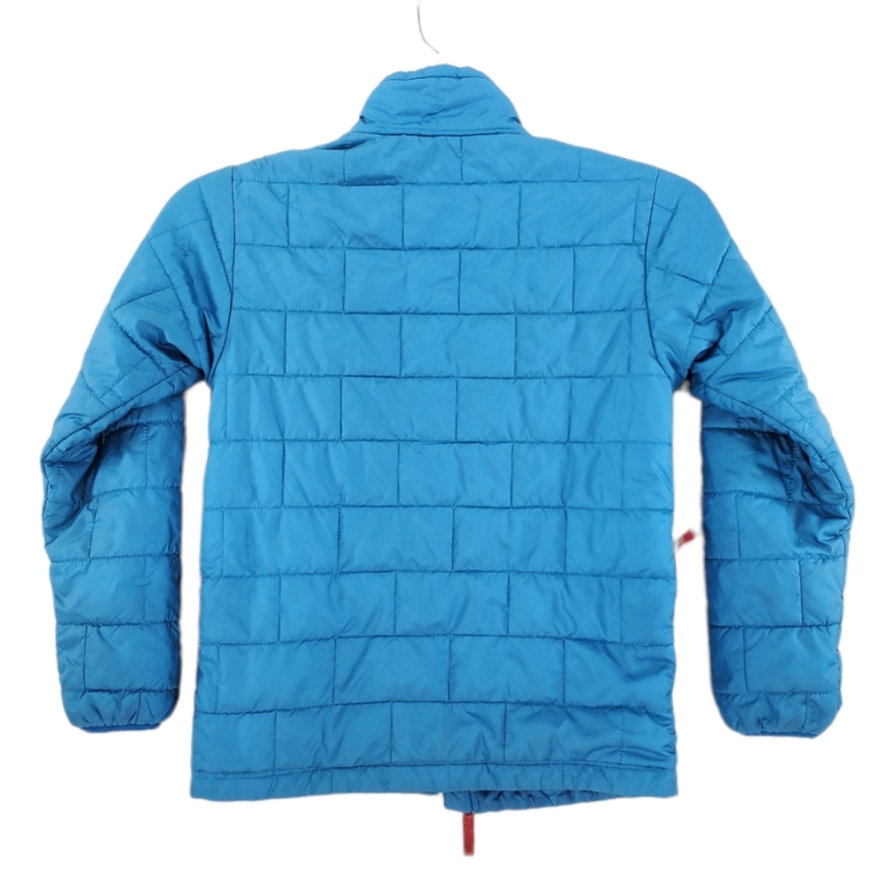 Patagonia Primaloft Kids Blue Jacket Sz 10 Medium Lightly Insulated Zip Up - Picture 3 of 10